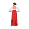 Falda flamenco granate