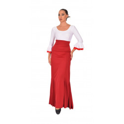 Falda flamenco granate