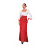 Falda flamenco granate