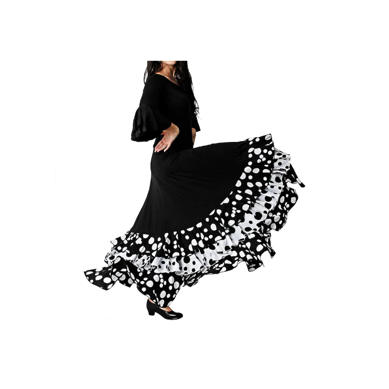 Falda flamenco lunares volantes