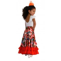 Falda flamenco estampada volantes