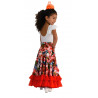 Falda flamenco estampada volantes