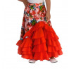 Falda flamenco estampada volantes
