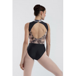 Maillot Coco cuello alto con tul floral estampado y lycra reciclada Intermezzo
