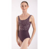 Maillot Debb Sin Mangas con Tul Flocado de Intermezzo para Ballet y Danza