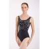 Maillot Debb Sin Mangas con Tul Flocado de Intermezzo para Ballet y Danza