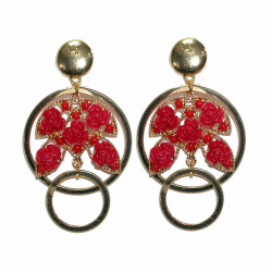 Pendientes flamenco aros flores