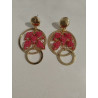 Pendientes flamenco aros flores