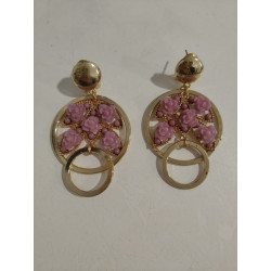 Pendientes flamenco aros flores