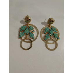 Pendientes flamenco aros flores