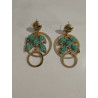 Pendientes flamenco aros flores