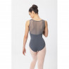 Maillot de ballet con malla en escote y espalda